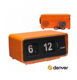 Relógio Despertador Fm Pll Retro Laranja Com Palhetas  Denver - Voltagem.pt