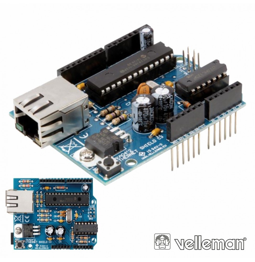 Kit Ethernet Shield Para Arduino  Velleman - Voltagem.pt
