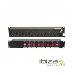 Base Elétrica Com 8 Saídas Interruptores Para Rack 19  Ibiza - Voltagem.pt
