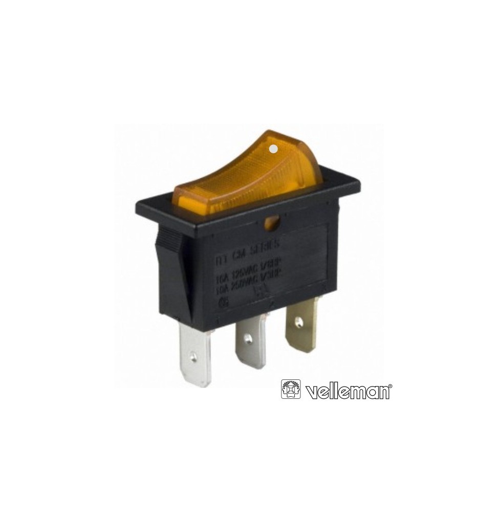 Interruptor Basculante Com Luz 10A250V Spst Onoff  Velleman - Voltagem.pt