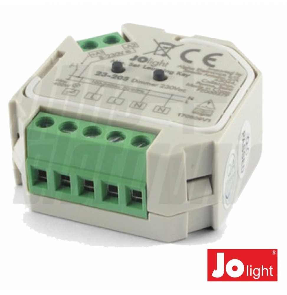 Regulador Fluxo Luminoso Dimmer Rf 230Vac 400W  Jolight - Voltagem.pt