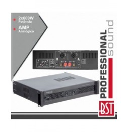 Amplificador Áudio Analógico Pro 2X600W  Bst - Voltagem.pt