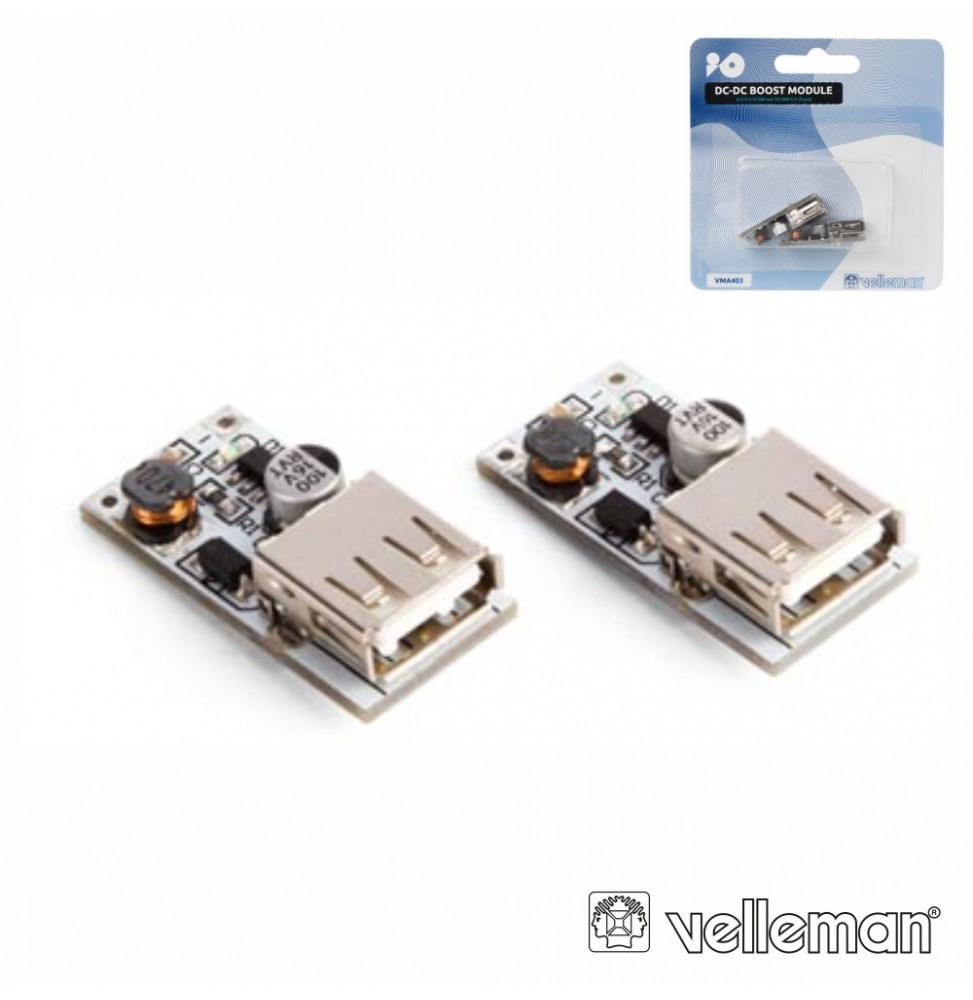 Módulo Conversor Dc 2.55V 600Ma Para Usb 5V  Velleman - Voltagem.pt